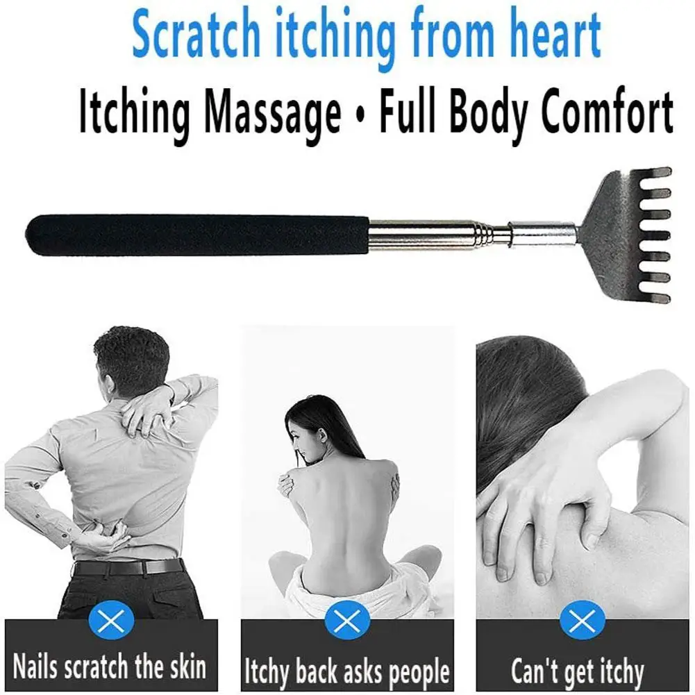 

Adjustable Back Scratcher Stainless Steel Back Massage Back Telescopic Anti Massage For Elders Claw Massager Itch Stick Tic D9T1