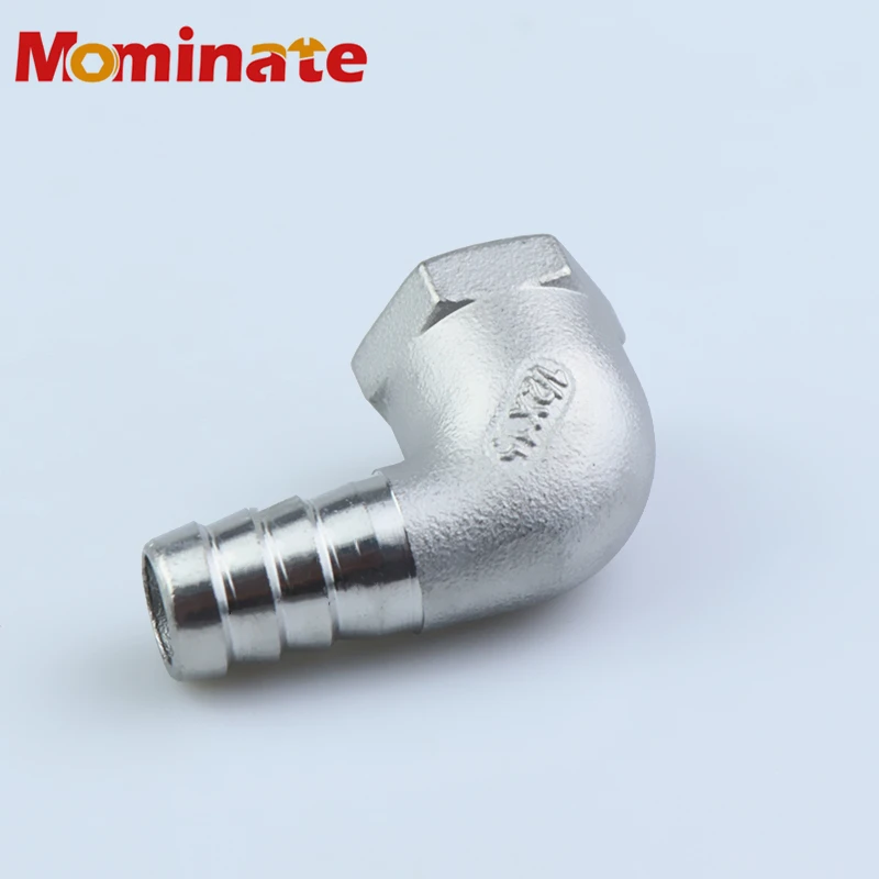 8mm 10mm 15mm 25mm 32mm Hose Barb x 1/4“ 3/8” 1/2&quot 3/4&quot 1&quot BSP Female Thread 304 Stainless Steel Elbow Pipe Fitting Connector |
