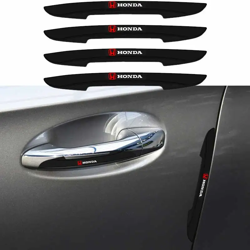 

4pcs Car Emblem Car Body Door Protection Anti-Collision Strip Sticker for Honda Civic 2008 Fit City Accord CB650R XR-V CR-Z CRV
