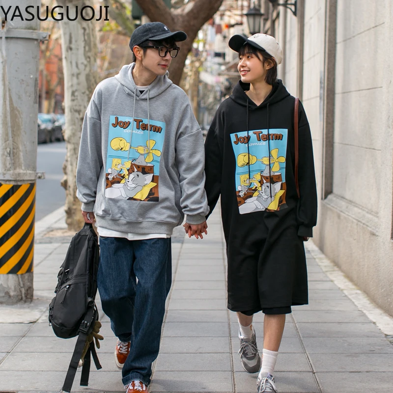YASUGUOJI новинка корейский стиль повседневный принт Харадзюку толстовка кофты для