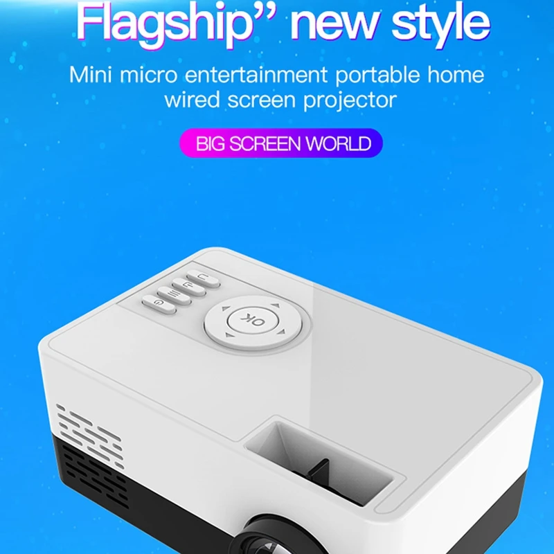 

J15 Mini Projector Support 1080P Video Home Media Player Beamer Support Synchronization with Phone (Us Plug)