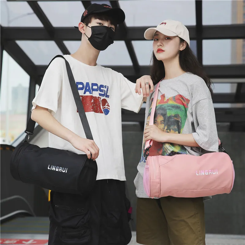 Women's Fitness Bag Single Shoulder Bag Men's Swimming Yoga Bag Light Training Dry Wet Separation Exercise Bag 2021