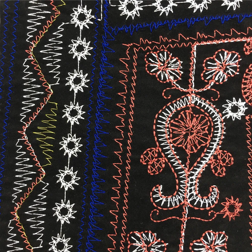 Модный этнический стиль вышивка кружева аппликация декольте шеи кружевной