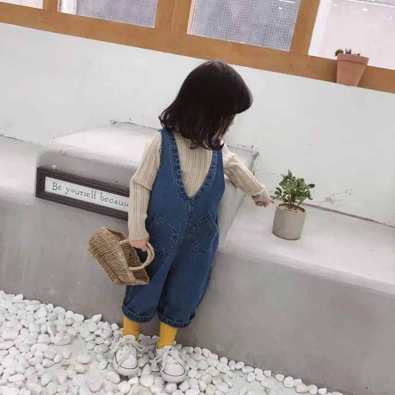 Джинсовый комбинезон для мальчиков и девочек на осень/весну | Мать ребенок