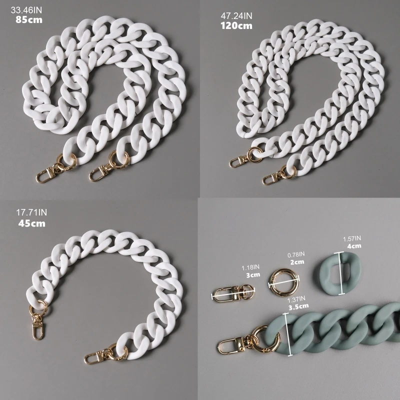 

45/85/120cm Acrylic Strap DIY Purse Replacement for Handmade Beach Bag Bucket Handbag Handles Top Handle Bags Accessories