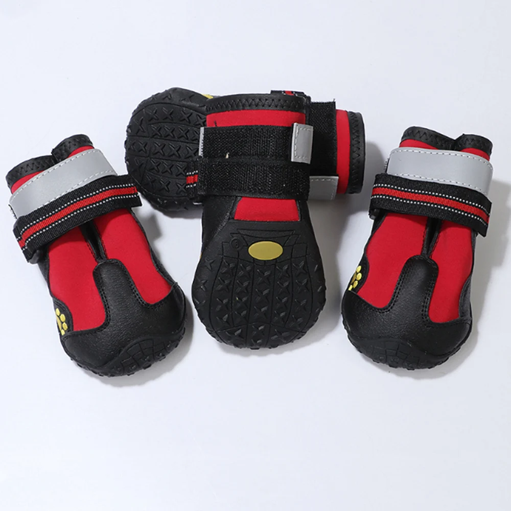 4 шт. Светоотражающие носки для собак зимние сапоги обувь дождя Нескользящая