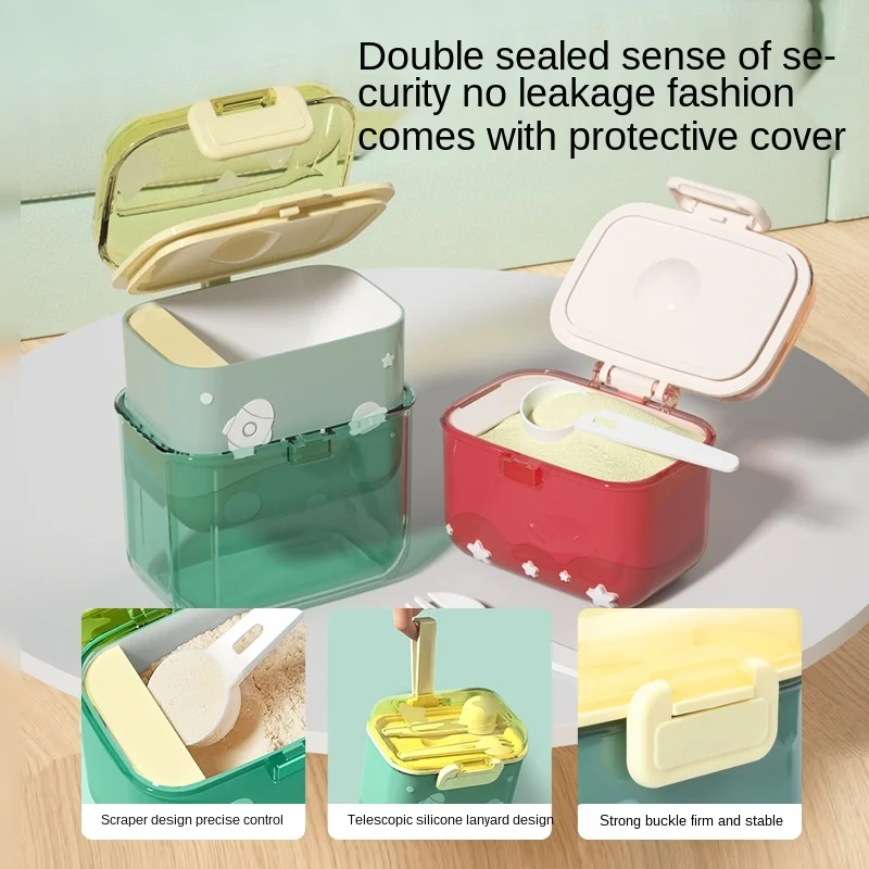 Caja de almacenamiento port&aacute;til para leche en polvo para beb&eacute;s, Sub embalaje para exteriores, gran capacidad, dep&oacute;sito de almacenamiento de alimentos, LB953-3