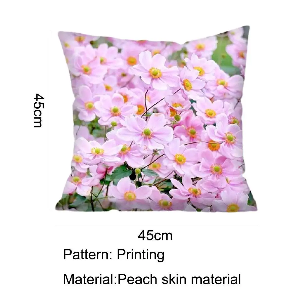 

45*45cm Printing Pattern Pillowcase Hidden Zipper Family Wedding Party Decorations Home Sofa Ornaments Pillow Case