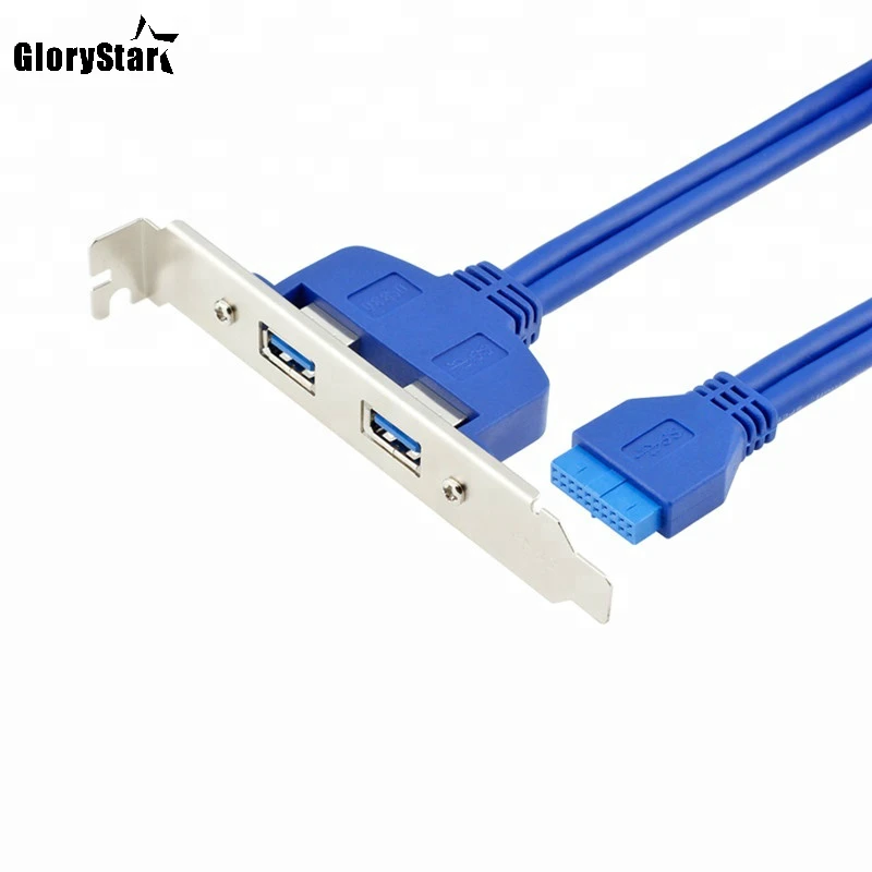 Кабель адаптер GloryStar с 20 контактным разъемом для материнской платы на двойной USB 3
