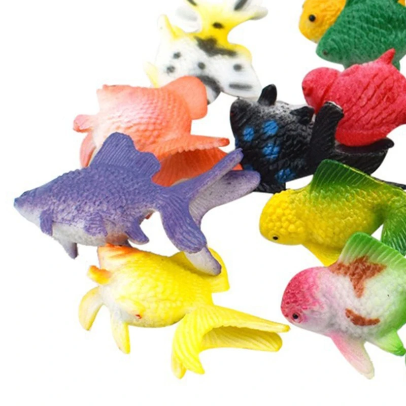 

12 Pcs PVC Goldfishes Models Epoxy Filling Material Crystal Ocean Resin Filler Dropshipping