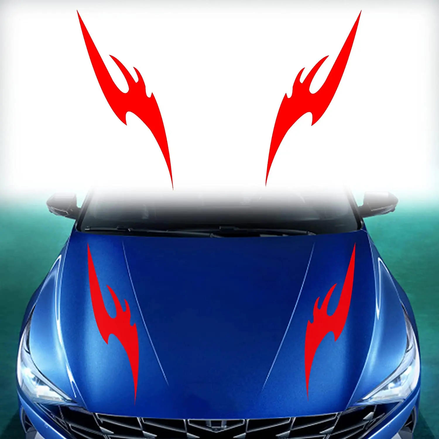 

2PCS Car Hood Cover Vinyl Stripe Stickers Auto Bonnet Decor Decal Accessories for All Cars SUV Truck Off-Road Stickers Decor