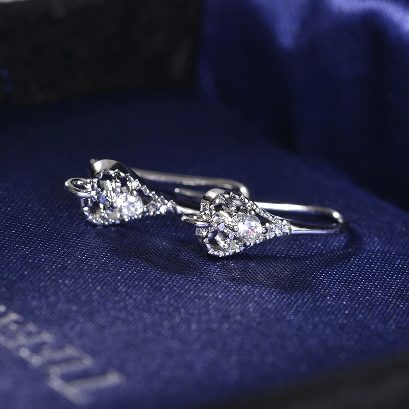 Застежки крючки для сережек из фианита 10 пар|earrings swarovski|earring findings sterling silverearring post |