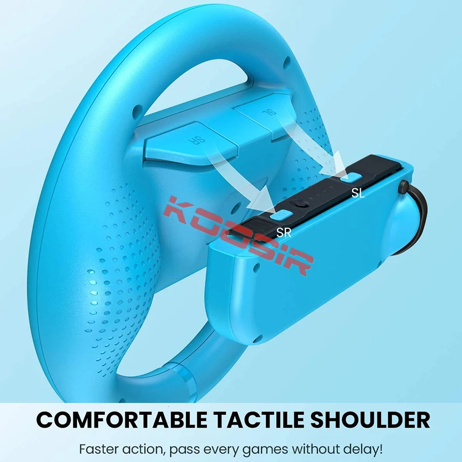 Комплект рулевого колеса для Nintendo Switch Game Big Racing 2 шт. + 4 силиконовых колпачка Joycon