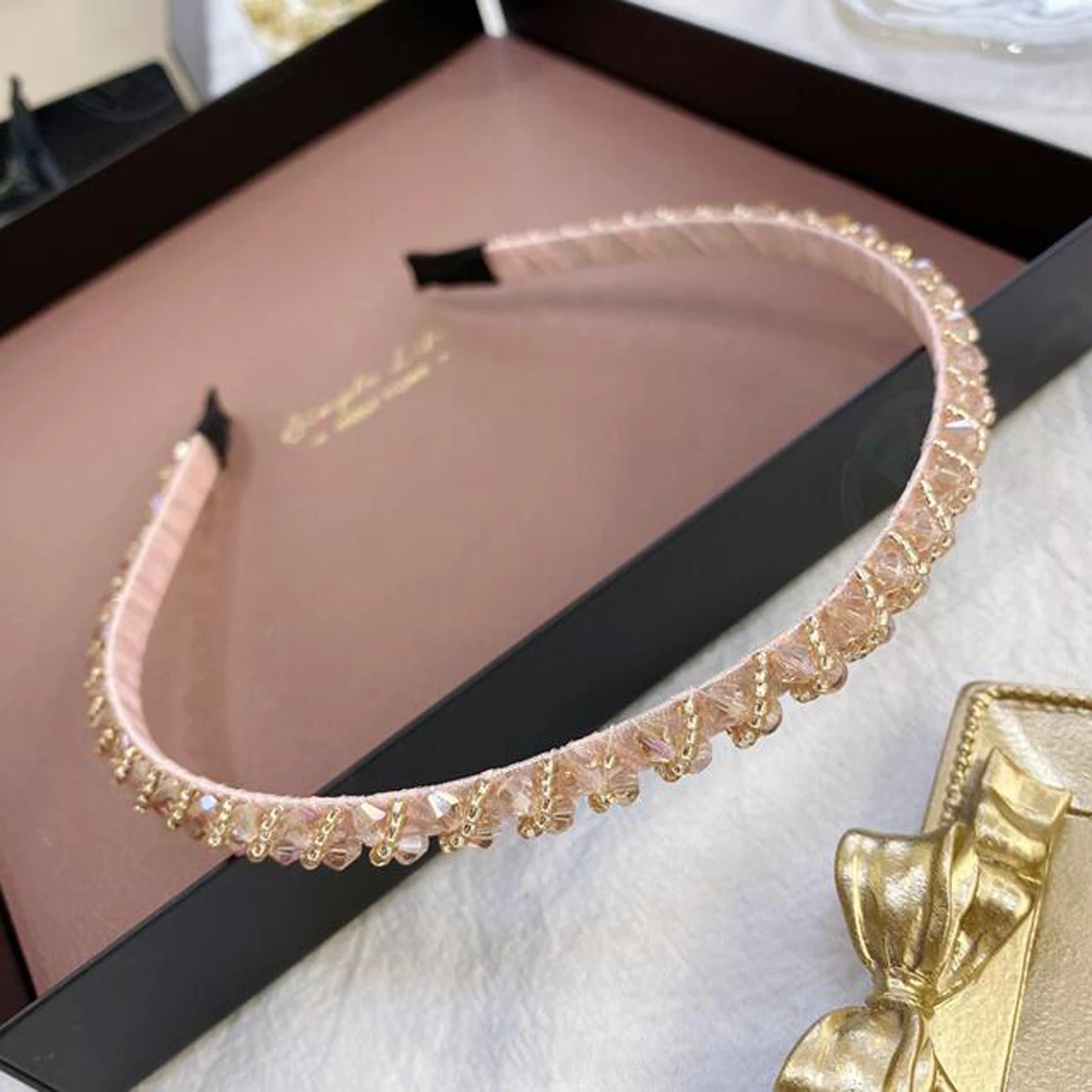 Проли Новый модный ободок с стразами для женщин, свежий, на вечеринку и путешествия, аксессуары для волос высокого качества, ручная работа, оптовая продажа