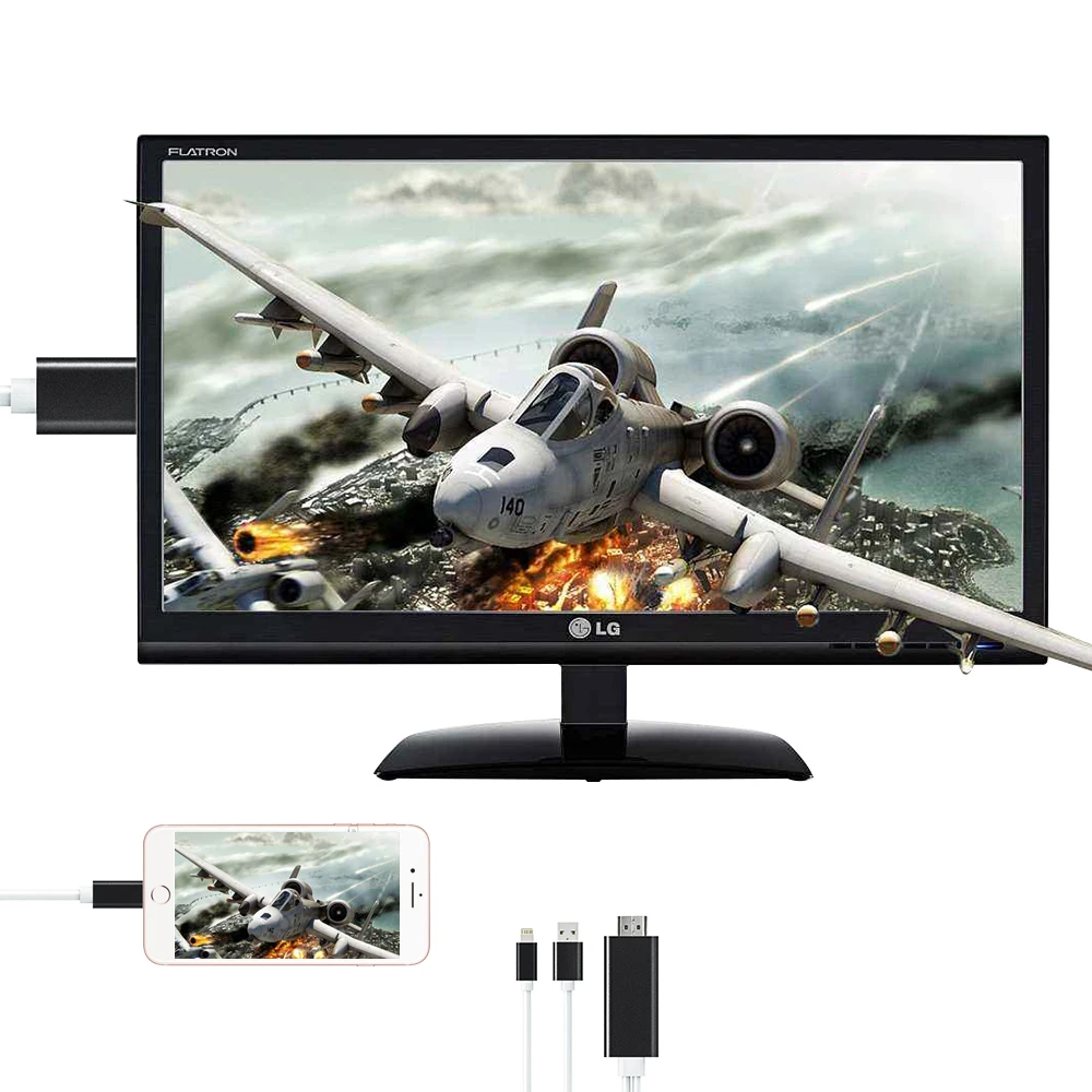 Кабель переходник с USB на HDMI 1080P для Apple iPhone HDTV TV Штекерный кабель цифровой AV IOS