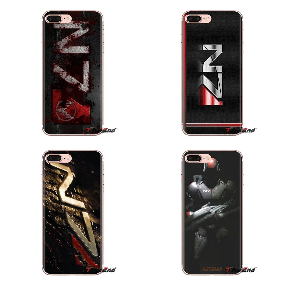 Mass Effect N7 Armour Logo Print For Huawei G7 G8 P7 P8 P9 Lite Honor 4C 5X 5C 6X Mate 7 8 9 Y3 Y5 Y6 II 2 Pro 2017 TPU Bag Case |