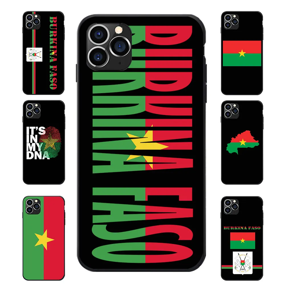 

For REDMI 5 6 7 8 T A K20 30 S2 NOTE PRO PLUS Burkina Faso National Flag Coat Of Arms Map Soft TPU Phone Back Cases