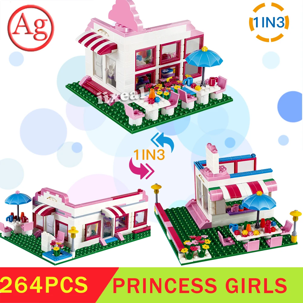 3в1 друзья девушка серия строительный блок городской Уличный дом классические