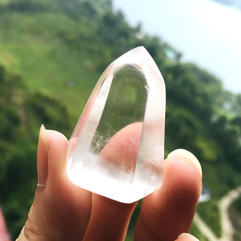 Натуральный прозрачный кварц лечебная палочка кристалл точка минеральный