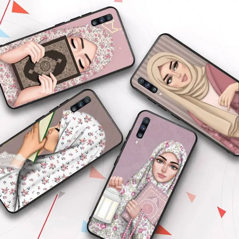 

Luxury Woman In Hijab Face Muslim Islamic Girl Phone Case for Samsung Galaxy A51 30s a71 Soft Silicone Cover for A21s A70 10 A30