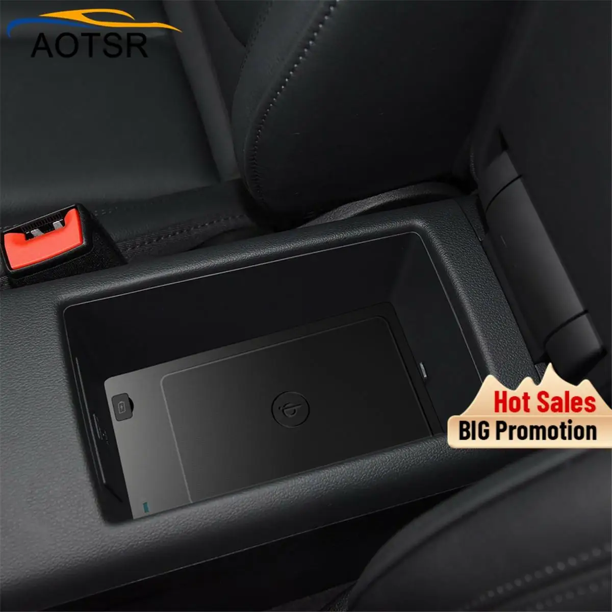 Автомобильное беспроводное зарядное устройство QI для Audi A3 2014 + интеллектуальная