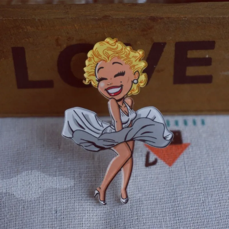 Милая маленькая брошь для женщин и мужчин Милые Акриловые броши булавка