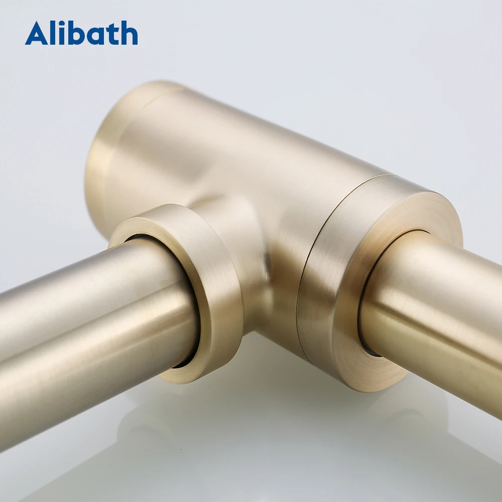 Матовая Золотая бутылочка для раковины п ловушка латунный сифон в ванной комнате