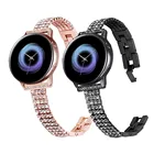 20 мм 22 мм бриллиантовый ремешок для Samsung Galaxy Watch 3 41 мм 45 мм браслет S3 S2 42 мм 46 мм спортивный женский браслет