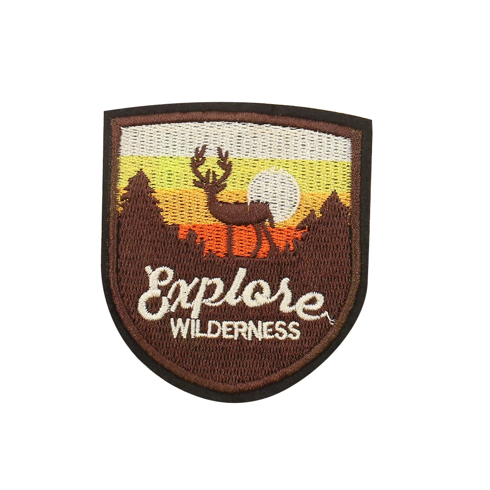 Нашивка с героями мультфильмов аниме Гора Фудзи Япония круглая вышивка