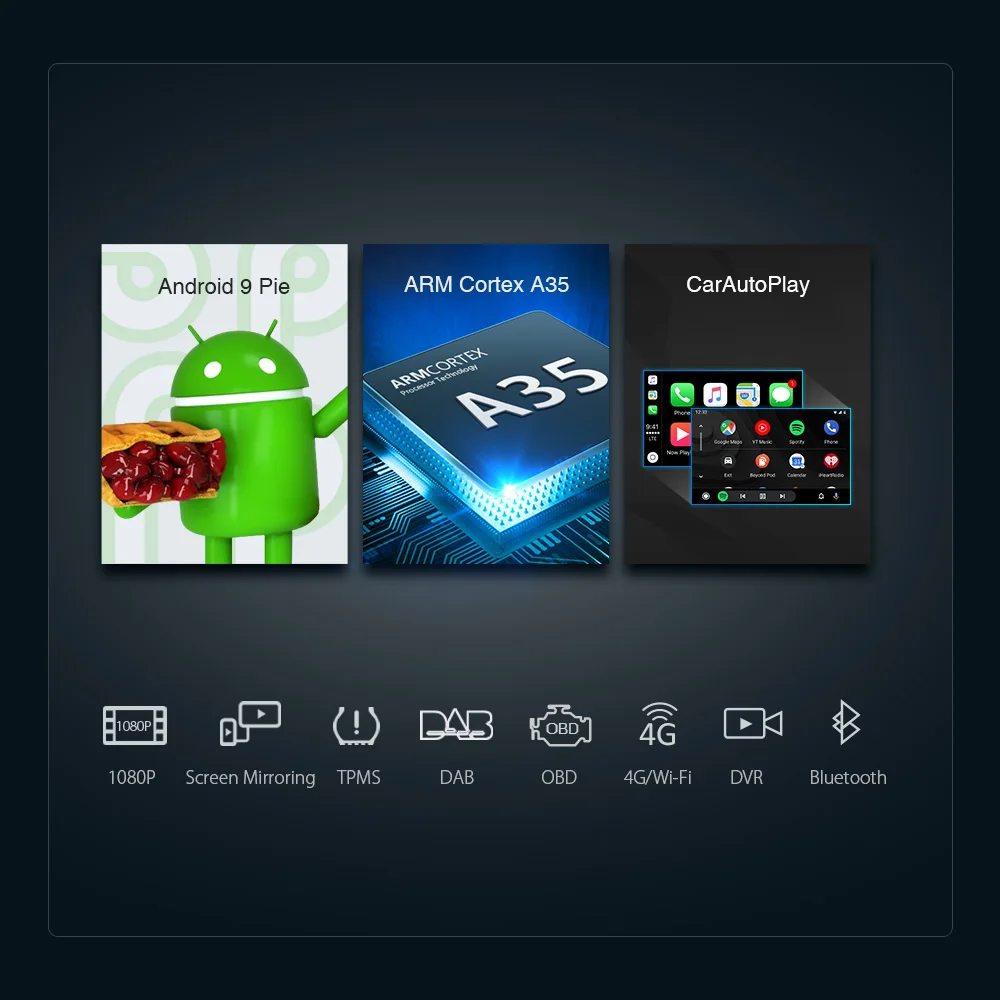 Автомобильный мультимедийный плеер XTRONS 7 &quotAndroid 9 0 DVD стерео радио GPS навигация OBD