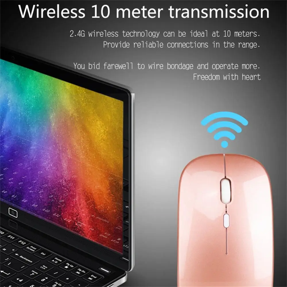 Беспроводная мышь оптическая USB игровая мини-мышь 2 4 ГГц бесшумная