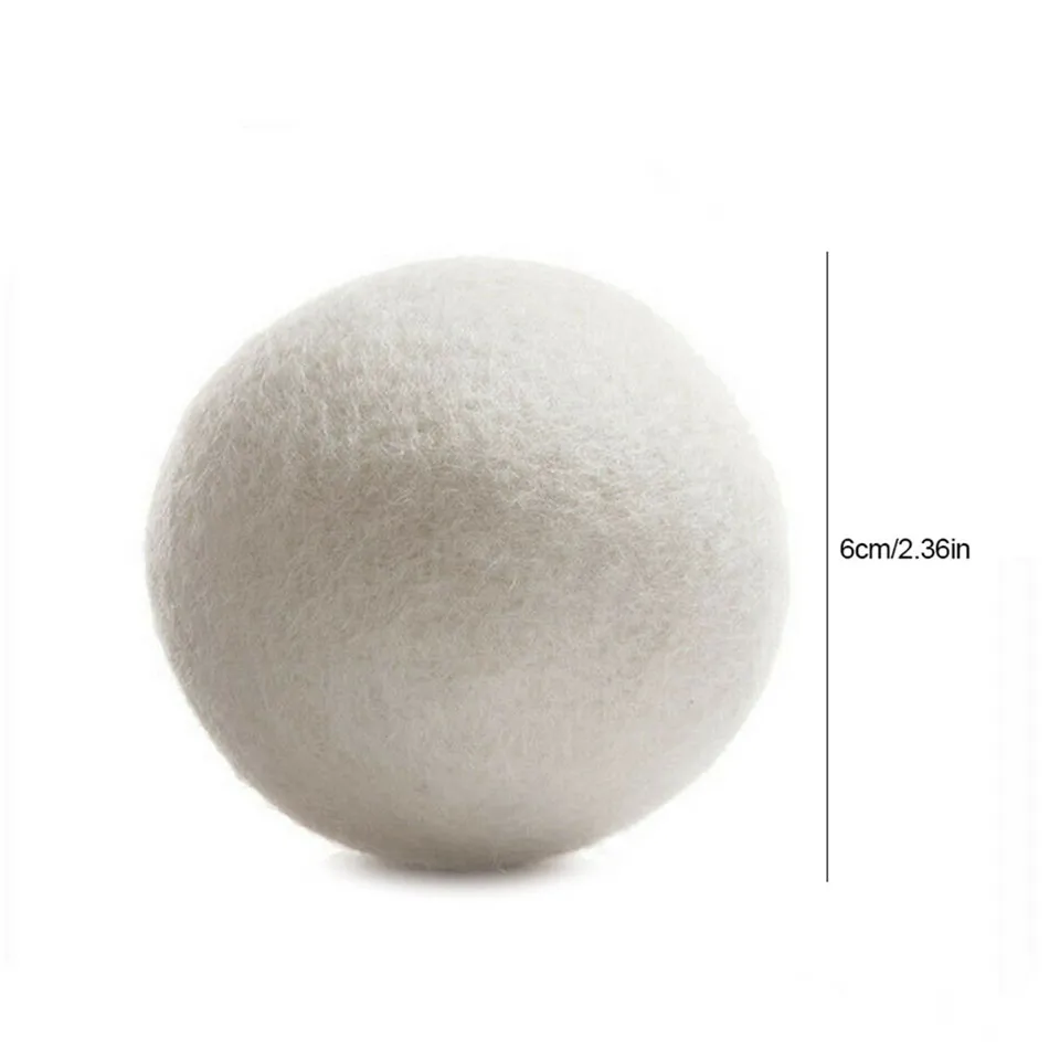 

Laundry Clean Ball 6pcs Reusable Natural Organic Laundry Fabric Softener Ball Premium Organic Wool Dryer Balls Wool Dryer Ball