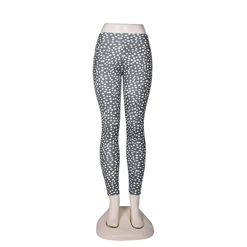 Сексуальные леггинсы Kaminsky в горошек женские повседневные штаны с высокой талией