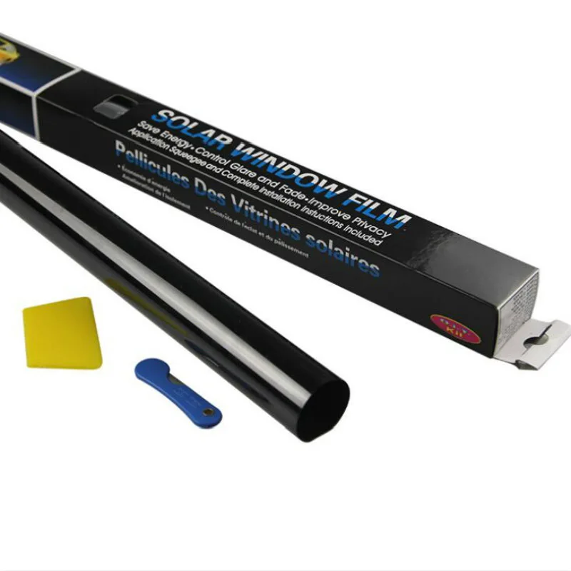 

50cmx300cm Black Car Window Foils Tint Tinting Film Roll Car Auto Home Window Glass Summer Solar New UV Protector Sticker Films