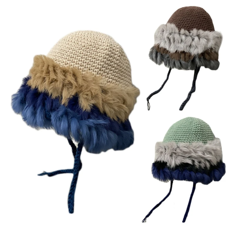 

Женская Повседневная защитная вязаная крючком шляпа DXAA