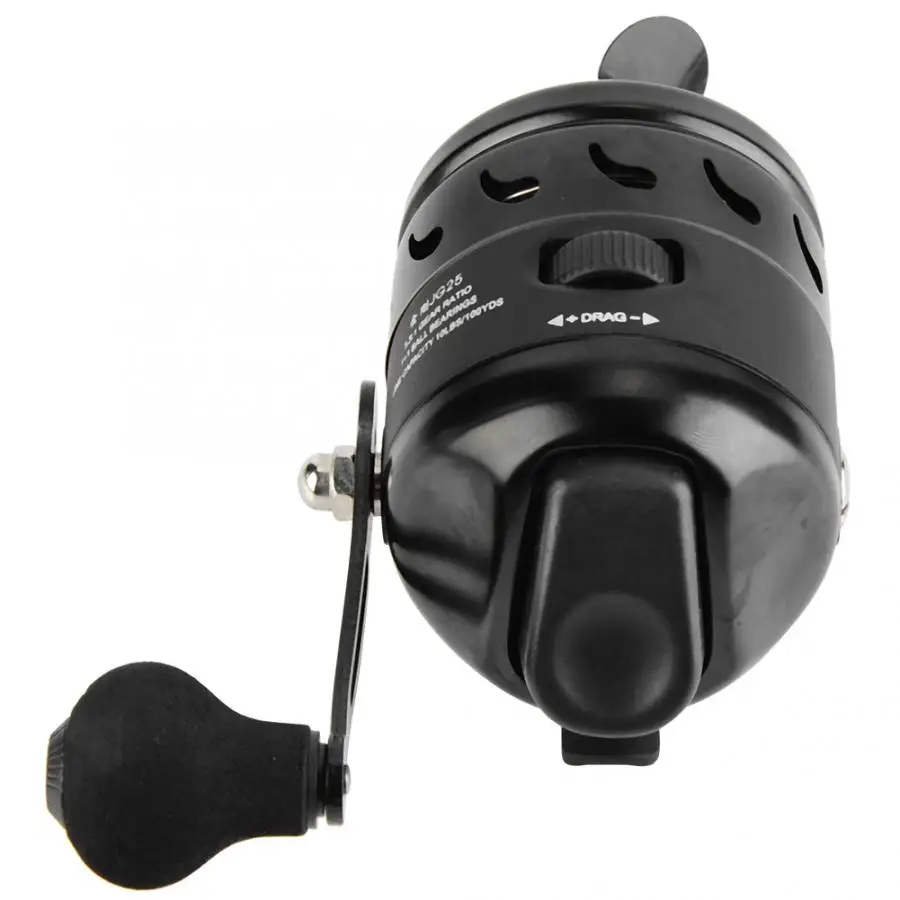 Черная портативная кастинговая Катушка для спиннинга внутренняя леска