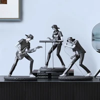european modern handicrafts creative rock band character figurines home decoration ornament study room bookcase decor crafts