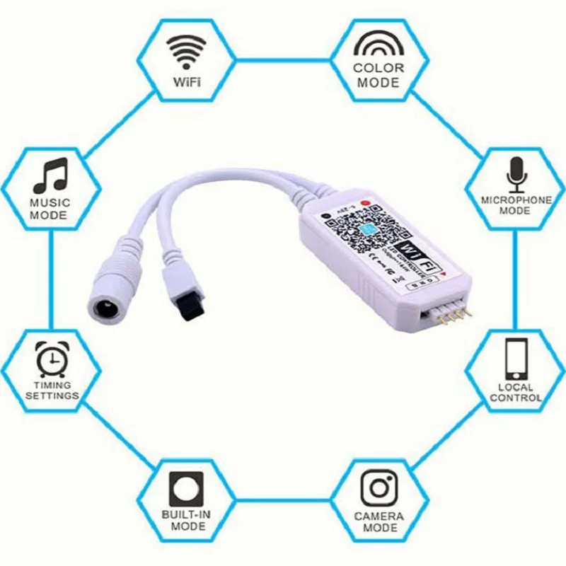 Умный wifi контроллер 12 в RGB светодиодный светильник s SMD5050 ИК-контроллер RGB ленточный светильник IP65 Водонепроницаемый цвет chaning RGB гибкий канат