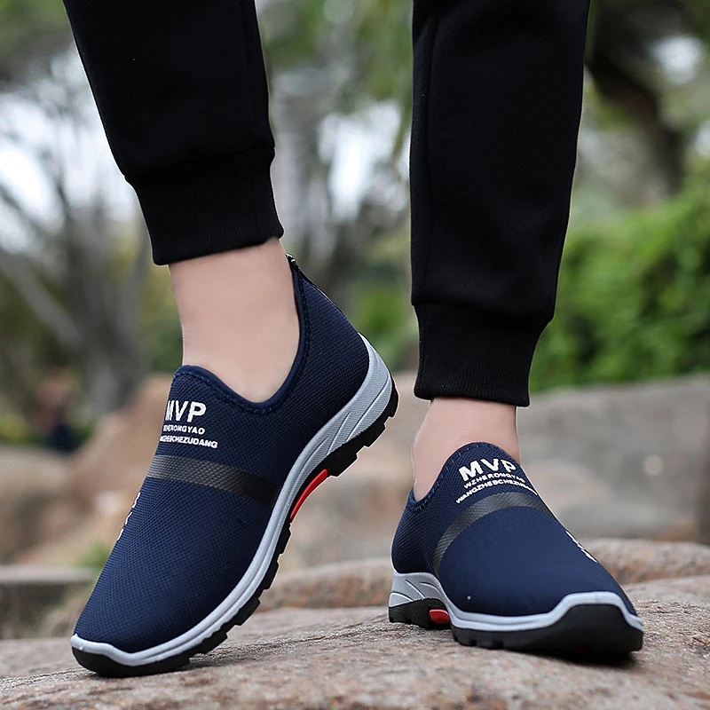 

Summer Mesh Men Shoes Lightweight Sneakers Men Fashion Casual Walking Shoes Breathable Slip on Mens Loafers Zapatillas Hombre