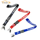 Автомобильный шнурок для Nissan, автомобильный брелок, шнурок на шею, ремешки для удостоверения личности, висячий трос для сотового телефона, автомобильные аксессуары против потери