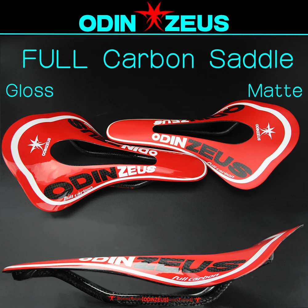 

OdinZeus Full Carbon Fiber Widened Saddle 2020 New style Comfortable /Road/MTB Carbon Bicycle Saddle Fold Bike Front Seat