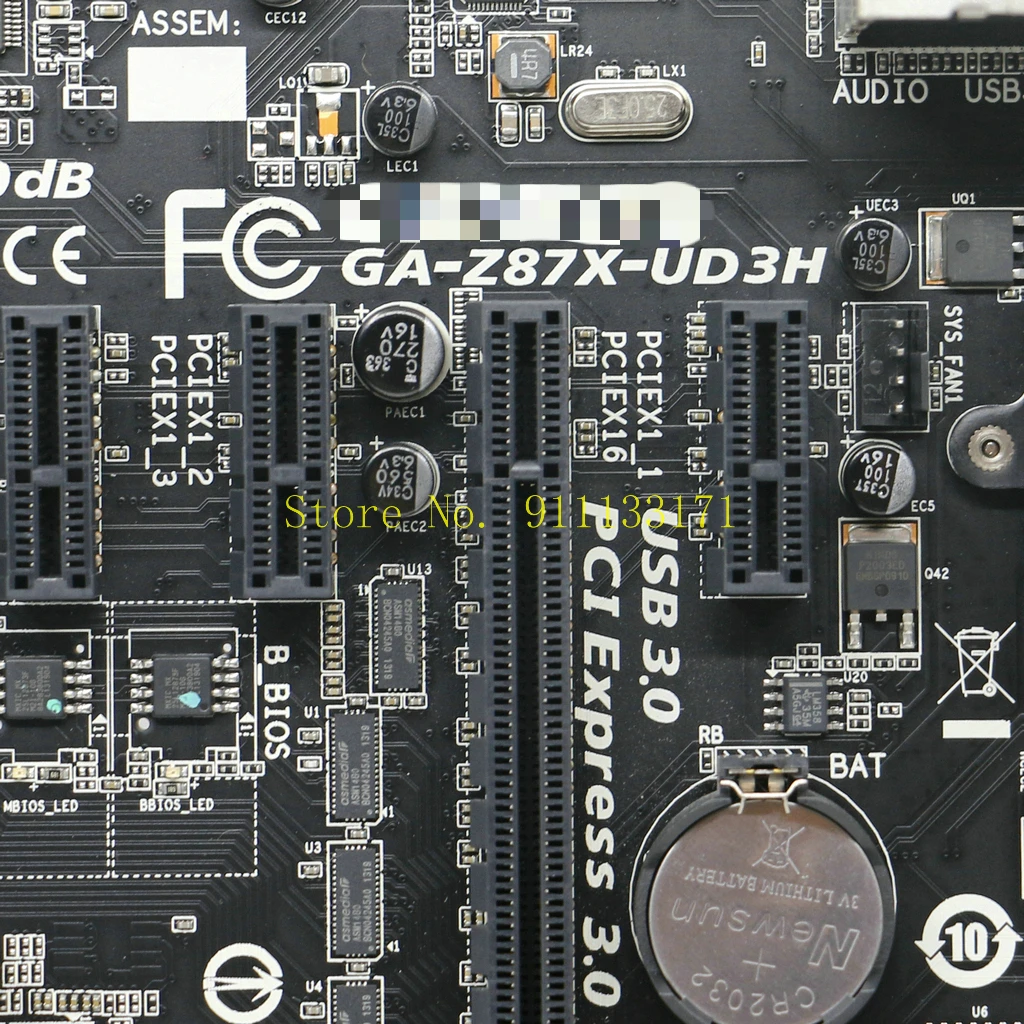 Для GIGABYTE Z87X UD3H рабочего Материнская плата Z87 чип гнездо LGA1150 DDR3 SATA3.0 USB3.0