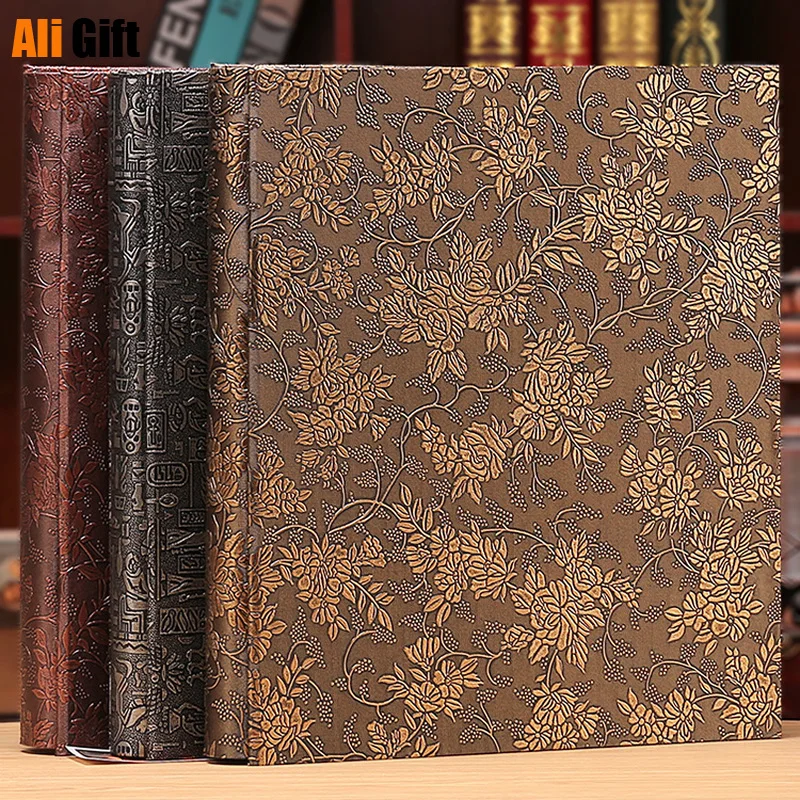

600 Pockets 5 Inch Interleaf Type Big High Capacity Photo Album PU Leather Photos Handmade DIY Commemorative Family Flower