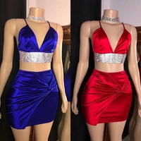 sexy short strapless prom dresses two pieces cocktail dresses party dress 2021