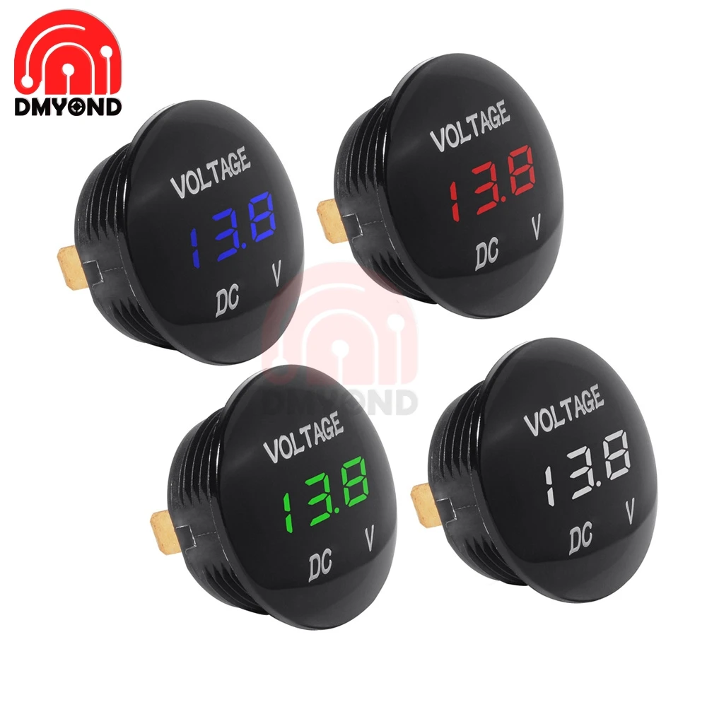 Водонепроницаемый DC 5V-48V автомобиль мотоцикл светодиодный Панель цифровой вольт