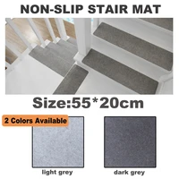 14pcs self adhesive stairs pads anti slip rugs sticky bottom repeatedly use washable safety stair tread carpet grey 5520cm