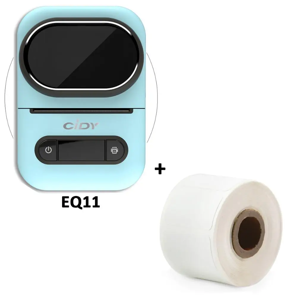 Синий карманный мини принтер для этикеток EQ11 портативный ручной Термопринтер