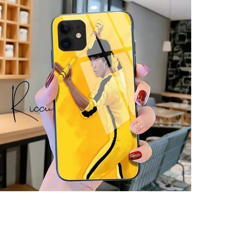 bruce lee phone case tempered glass for iphone 11 pro xr xs max 8 x 7 6s 6 plus se 2020 12 pro max mini case free global shipping