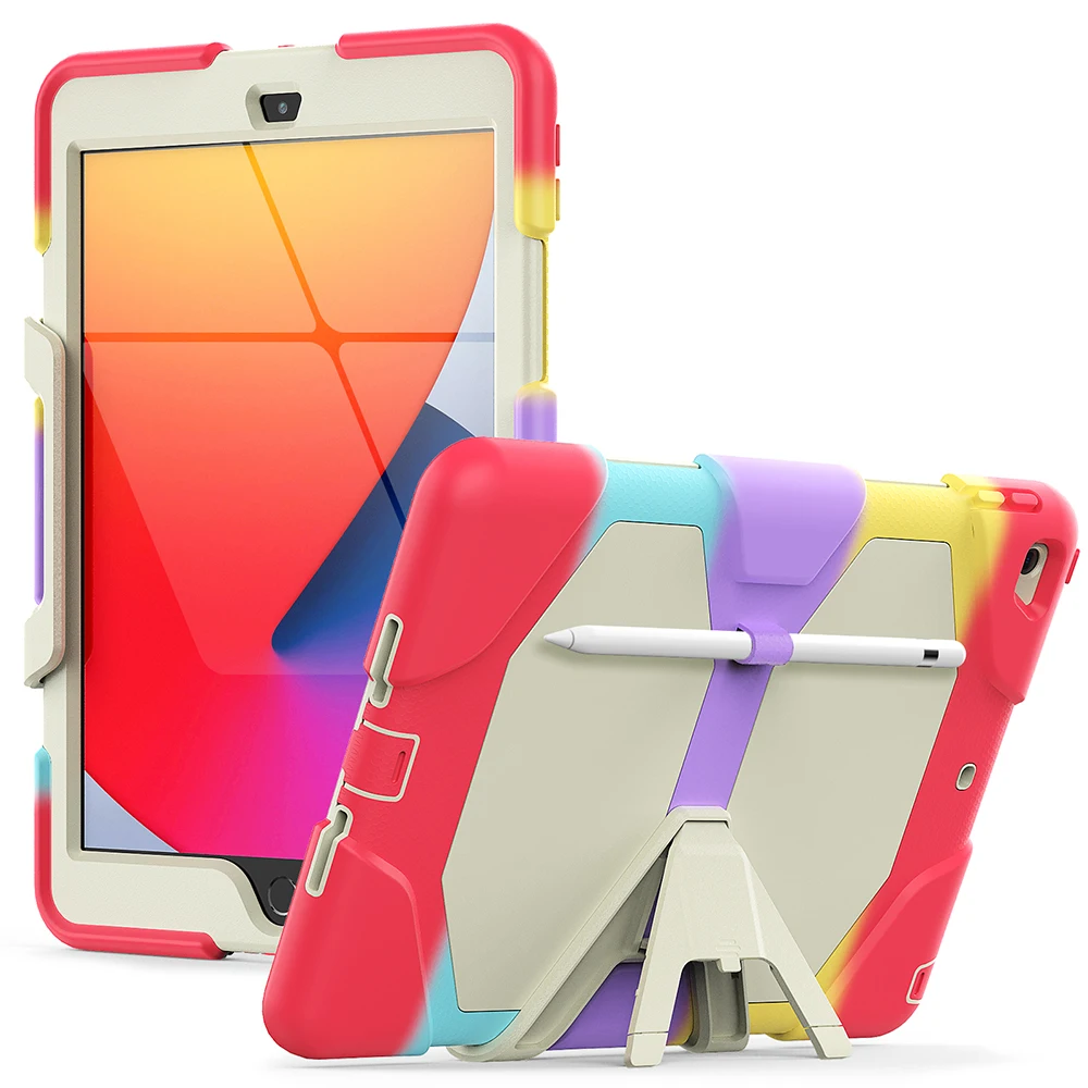

Kickstand Case for iPad 10.2inch iPad8 8th 7th Gen 2020 Rugged Hard ShockProof Silicone Cover Kids Safe Case