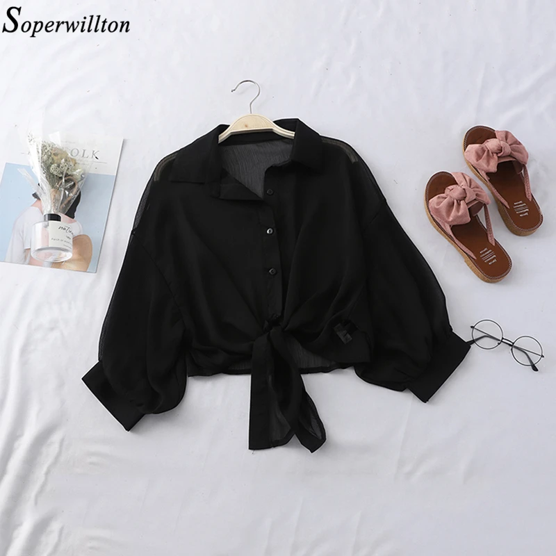 Шифоновая шаль летняя универсальная верхняя одежда с защитой от солнца завязкой